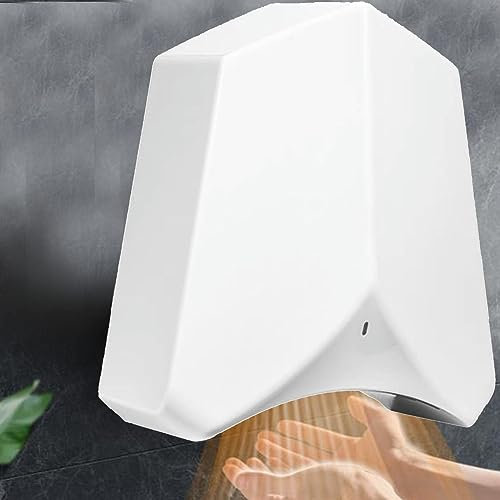 SACLMD Asciugamani Automatico Elettrico,Professionale Asciugamani ad Aria Automatico Elettrico,Hotel Asciuga Mani ad Aria Calda da Parete Bagno,White