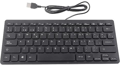 Teclado Empresarial Español Mini Portátil, USB, 78 Teclas Ultrafinas, Para PC y Portátil