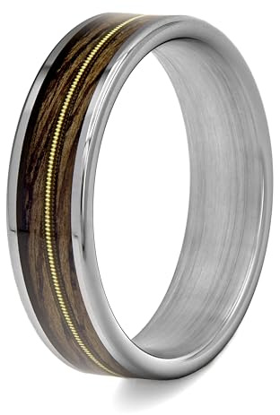 fablano Gitarren Ringe aus Holz (Silber - Grau, 70 (22.3m))