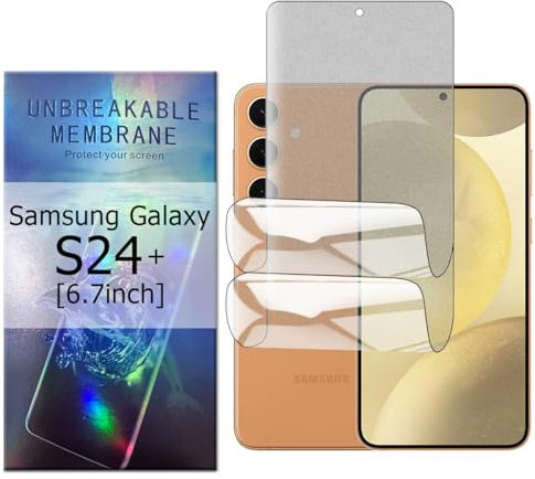 Glcrrpu 2 Stück Matt TPU Schutzfolie für Samsung Galaxy S24 plus/S24+[6.7inch],Folie Hydrogel Entspiegelte Displayschutzfolie,Display Blendschutz,Anti-Fingerabdruck,Anti-Kratzer