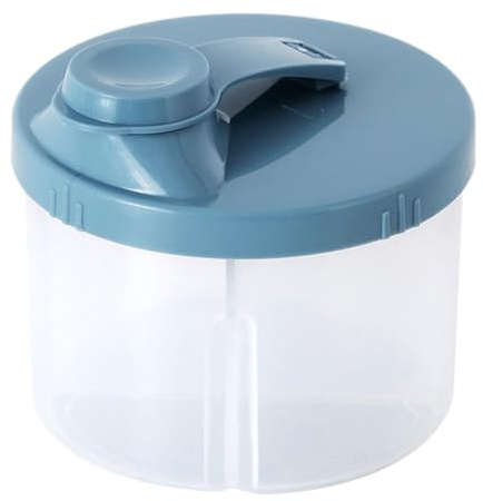 Milchpulver Portionierer, Milchpulverspender Tragbarer, Milchpulver Box, Tragbar Auslaufsicher Rotierender Formelspender Und Snack Aufbewahrung Behälter Mit 4 Fächern, Transparent MilchPulver Spender