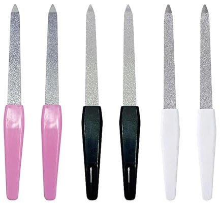 Ensemble De Limes À Ongles 6 Pièces, Bandes De Limes À Ongles, Lime À Ongles En Acier Inoxydable, Lime À Ongles Double Face, Outils À Ongles