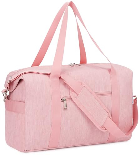 Narwey Ryanair Handgepäck 40x20x25 Ryanair Handgepäck 40x30x20 Kleine Reisetasche Damen Sporttasche Weekender Gym Travel Bag für Damen Herren 20L (Pink)