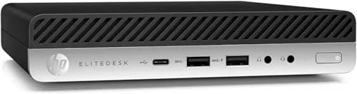 HP EliteDesk 800 G4 Mini PC Desktop PC Intel Core i5-8500T, 8GB RAM SSD 256GB, Windows 11 Pro (Generalüberholt)
