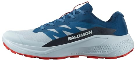 Salomon Alphaglide, mångsidiga löparskor för män för komfort, perfekt för vandring och traillöpning under utomhusäventyr, Ballad Blue Dark Blue Fiery Red, 46 2/3 EU