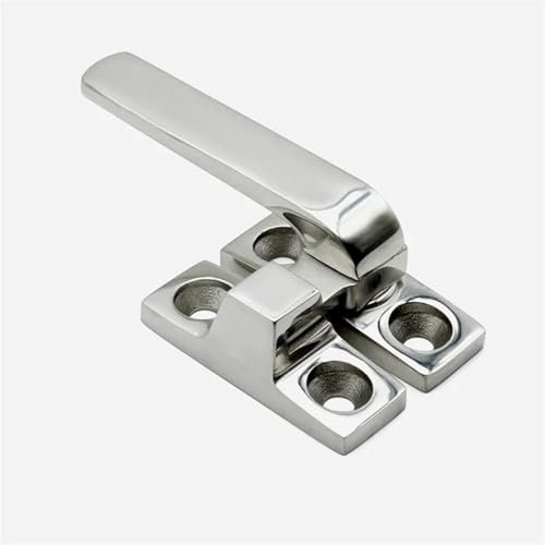 Handle Lock Flat Open Window Stainless Steel Left/Right Hand Lock Solid Window Case Bathroom Door Lock RV Boat Latch 1Pcs(Small-Left)
