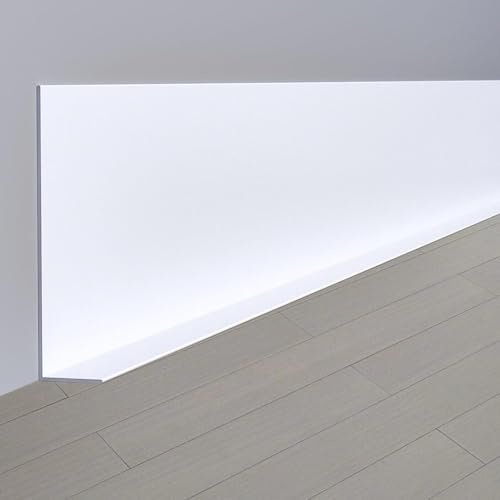 ZZLQIAN Plinthe souple autoadhésive PVC 60x20 mm – 6 mètre plinthes murales, pliable, Plinthe Moulure Garniture pour revêtement de sol, Blanc