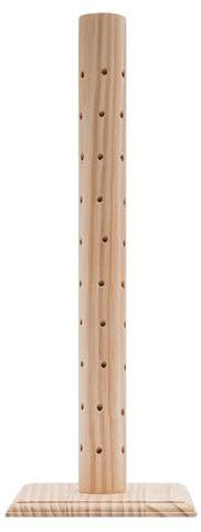 Cake Pop Ständer Holz, 62 Löcher Lollipop Holder Cake Pop Stiele Cake Pop Halter Ständer Tortenständer für Halloween Hochzeiten Christmas Geburtstag und Babyparties Party Deko Log Farbe