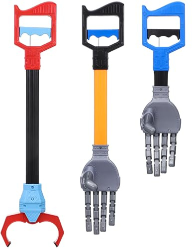 BESPORTBLE Mechanische Roboterhand Spielzeug Greifer Für Kinder Interaktives Greifwerkzeug Aus Kunststoff Blau/schwarz/rot Fördert Hand Auge Koordination Für Lernspiele Fantasievolles Spielen