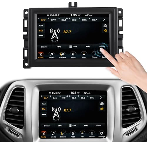 YADINATAY 7 Uconnect Touch Screen Display with Bracket for 2017-2020 Jeep Compass Jeep Renegade Touchscreen Digitizer Navigation LCD Monitor Replace TDO-WXGA0700K00033-V2 TDO-WXGA0700K00057-V1
