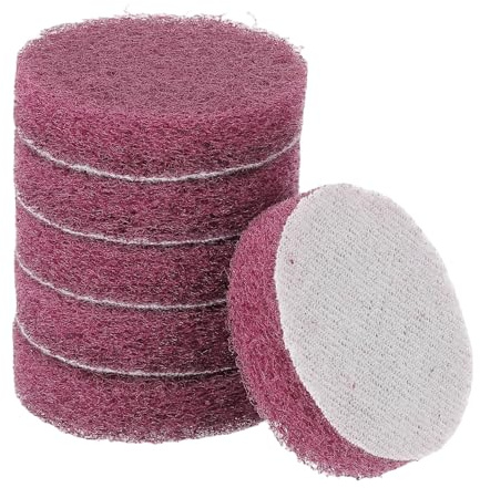 sourcing map 6 spugne abrasive a grana 500, 5 cm, per trapano elettrico a cerchio e ad anello, per la pulizia della cucina domestica, colore: rosso