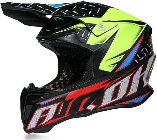 Casco De Motocross Casco De Motocross para Adultos Casco De Motocicleta Casco De Carreras Casco De Motociclismo De Carreras Todoterreno, CC02, S/55-56cm