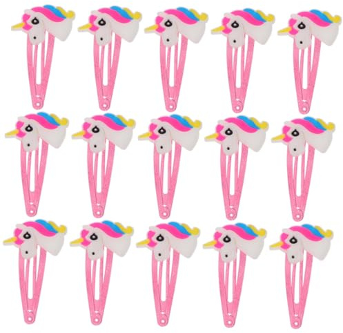 Hohopeti 20 Stück Teiliges Einhorn Haarspangen für Mädchen Cartoon design Bruchfest und Langlebig Sicherer Halt für Kleinkinder Leichte Haarklammern für Perfekten Sitz und Farbintensiven