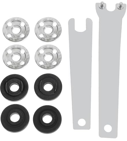 COLLBATH Clé Plate Fourche Acier pour Meuleuse Angle Jeu de Clés Réglables avec Plaques de Pression et Écrous de Serrage Accessoires Compatibles pour Meuleuses Multifonctions