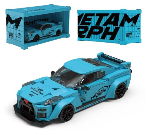 highdar Technik Sportwagen Bausteine Sets, 428 Klemmbausteine STEM Supersportwagen Modellbausatz, MOC Konstruktionsspielzeug, Rennwagen für Erfahrene Baustein Enthusiasten
