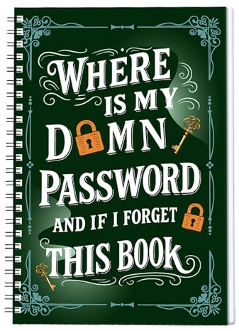 Cahier de mot de passe, carnet léger avec index intelligent et pages intelligentes - organisateur de mot de passe - idéal pour les amis, les étudiants, les adultes, les hommes et les femmes