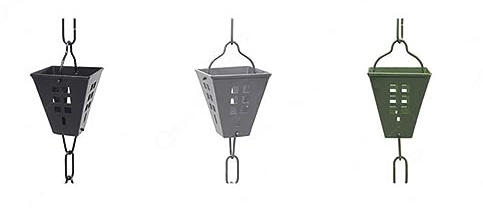 Moderna Fyrkantiga Regnkedjor, Droppavloppsvattenledningskedja Aluminiumlegering Takfot Dekorativ Regnkedja För Villagård, Trädgård, Tempel,Black-1m/3ft