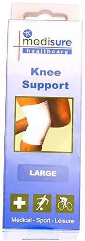 Medisure, Fasciatura per ginocchio, L, 35-40 cm, Bianco (Cream)