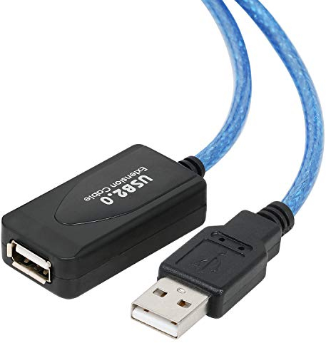 TRIXES Repetidor activo de cable de extensión USB de 10 m - USB de alta velocidad macho a hembra - Compatible con USB 2.0 y USB 1.1 para impresoras, teclados consola de juegos, antena wifauriculare