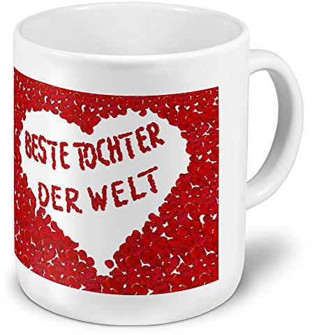 digital print XXL Jumbo-Namenstasse Beste Tochter der Welt - XXL Jumbotasse mit Design Blumenherz - Namens-Tasse, Namens-Krug, Becher, Mug