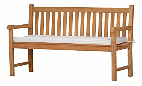 Kai Wiechmann Auflage Gartenbank Bankauflage 170 x 47 cm weiß 100% strapazierfähiges Polyester