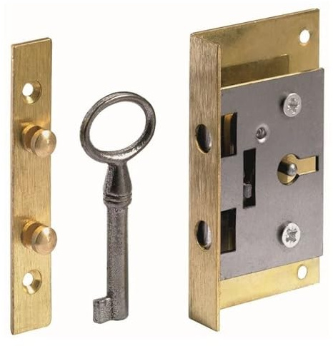 Hettich Klappen-Einsteckschloss | Stahl blank, Messing