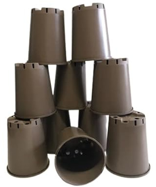 Gone Potty 2 Litre Deep Rose Recycled/Recyclable Plastic Plant Pots (x20)