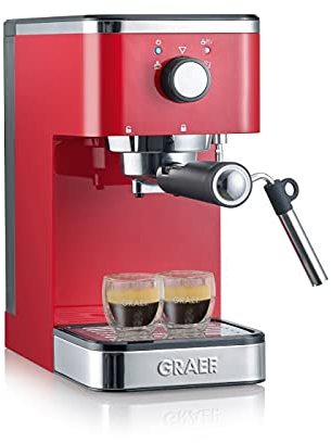 Graef Salita Cafetera expreso con soporte para filtro, 1400 W, rojo