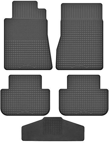 Fußmatten Vorne, Hinten + Tunnel für BMW 7er E38 1994-2001 Limousine Gummi Gumimatten