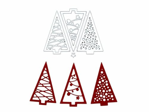 Stanzenshop Stanzschablone Drei Verschiedene Tannenbäume, Weihnachtsbaum, Weihnachten, Stanzformen, Schablonen, Scrapbooking
