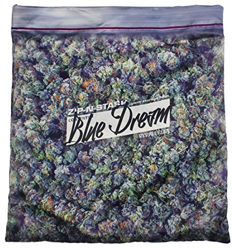 steelplant Blue Dream Giant Stash Weed Pillowcase | Decorative Throw Pillow Cover with Realistic Reefer Imagery | Secret Pocket Compartment | Fits 18 x 18 Inch Pillow Insert | Weed Decor