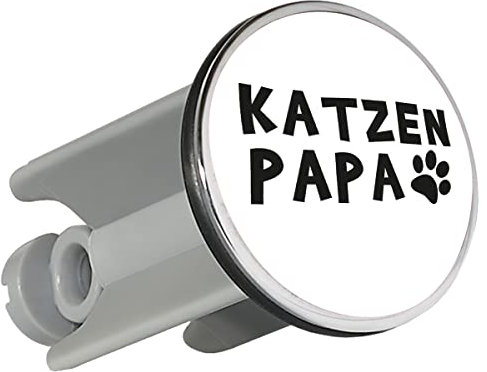 Huuraa Waschbeckenstöpsel Katzenpapa Tapse 4cm höhenverstellbar Abflussstopfen Geschenkidee