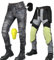 Pantalones de Moto Para Mujer/hombre Fabricados con Tela Stretch denim, Pantalón de Protección Para Motocicleta,Pantalones con Bolsillos Y 4 Almohadillas Protectoras Desmontables (Black Female-A,XS)