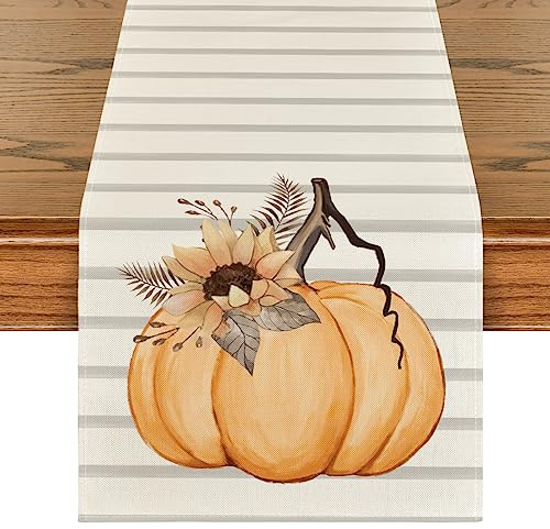 Artoid Mode Runner da Tavola Autunno A Strisce Zucche Arancioni 40x140 cm