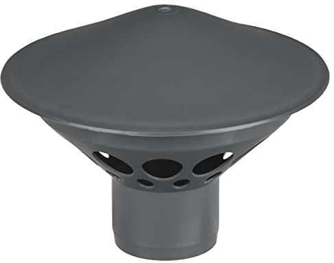 Hotte de ventilation Ø DN50 - Chapeau de brume - Aérateur de toit - Champignon de ventilation - Tuyau d'évacuation des eaux usées - Gris