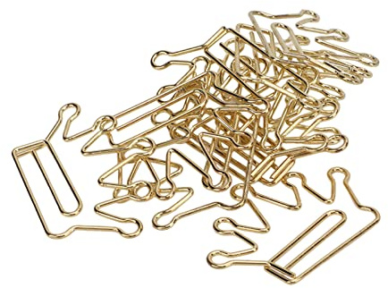100 Stück Lustige Büroklammer Lesezeichen, Neuheits Buchmarker, Niedliche Planerklammern, Anti-Rost Galvanisierungsprozess, Goldene Büroklammern (Krone)