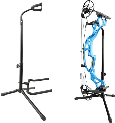 wolfman Archery Bow Stands for Compound Bow,Ground Stake Bow Holder,Bow Display Stands,Easy to Carry Foldable