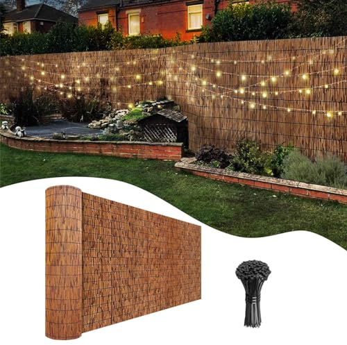 YYDPSHH Sichtschutzmatte Bambus, Schilfrohrzaun, Schilfrohrmatte, Sichtschutzzaun mit Kabelbindern, Leicht Zu Schneiden, Für Garten, Balkon, Terrasse, für Mehr Atmosphäre (Size : 160x600cm)