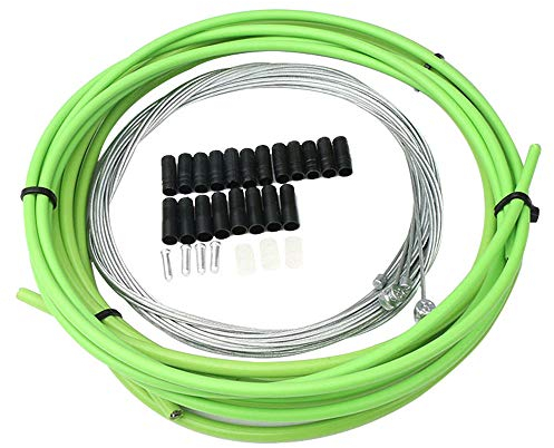 YANHAO Fahrrad Bremszug Schaltzug Set MTB-Fahrradlinie Röhrchen Set Moutain RAST Bike Bremsleitung Schaltlinie Fahrradteile (Size : Green)