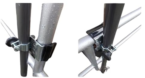 STABIELO Sonnenschirm EDELSTAHLHALTER für Stöcke bis 38 mm ø ÖFFNUNG bis 65 mm ø Made Baden WÜRTTEMBERG - PATENT Holly -für GERLÄNDER-Liege-Stuhl-Bank-RELING usw.