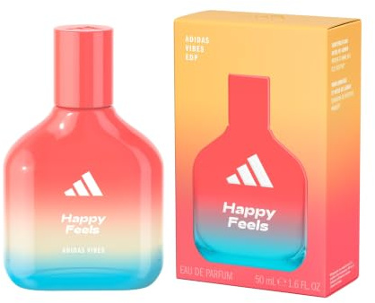 adidas Vibes Happy Feels Eau de Parfum für alle, lebendig und belebend, langanhaltender Duft, Grapefruit und Jasmin, 50 ml