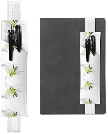 Beautiful-Lilies Stiftehalter mit verstellbarem Gummiband, PU-Leder, Stifteetui für Hardcover-Tagebücher, Notizbücher