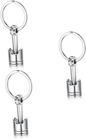 BUGUUYO 3 Stücke Auto Kolben Schlüsselring Zubehör Für Auto Schlüssel Keychain Metall Schlüsselring Für