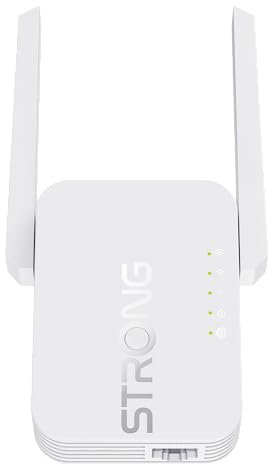 STRONG Ripetitore WiFi 300Mbps, Amplificatore WiFi, Porta LAN 100Mbps, Extender e Access Point, Indicatore Segnale LED, Installazione Facile, WPS, Compatibile con Router