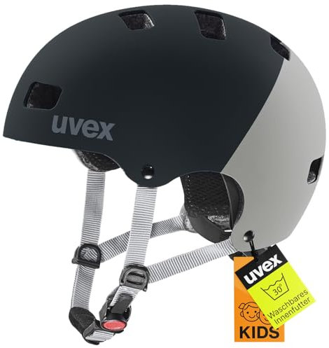 uvex Kid 3 cc - robuster Fahrradhelm für Kinder- individuelle Größenanpassung - optimierte Belüftung - Black - Rhino matt - 51-55 cm
