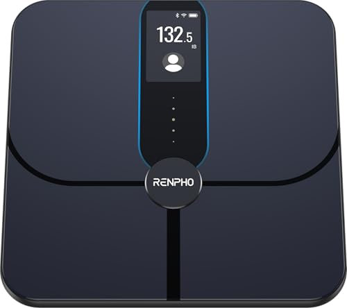 RENPHO Elis Nova Smart Body Scale Smart WifiKörperwaage mit WiFi & Bluetooth – Körperfettwaage mit App-Integration, 13 Messwerte für Gewicht, Körperfett, Muskelmasse