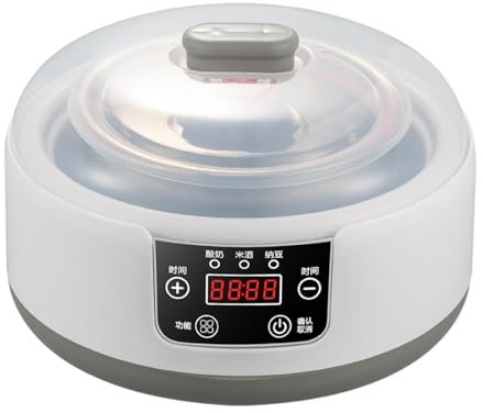F Fityle Maker di yogurt elettrico con produttore di formaggi a basso rumore multifunzionale portatile per temperatura e tempo