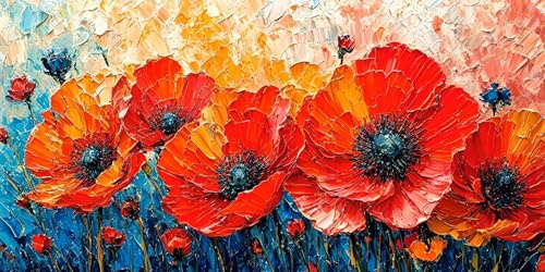 Malen Nach Zahlen, Blume Farbe Malen Nach Zahlen Erwachsene Kinder Groß XXL DIY Handgemalt Ölgemälde Kit, Bringen Mit 3-Pinseln und Senior Acrylfarben Malen, für Home Deko 60x120cm (Ohne Rahmen) S-665
