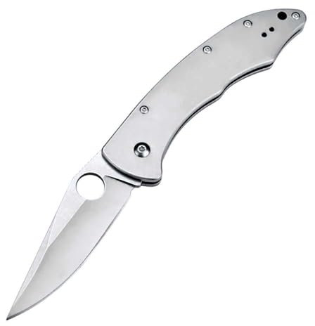 Couteau de poche pliant de 17,2 cm en acier inoxydable et métal, couteau d'extérieur en acier, couteau de survie, couteau de chasse, couteau tranchant à une main, couteau de cou edc multi tanto avec