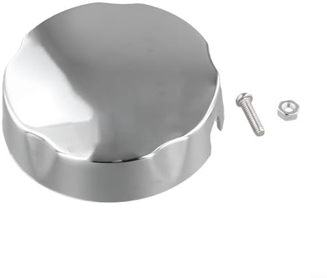 Chrome Plated Bathroom Bathtub Control Knob Round Rotating Overflow Cover with 75mm Diameter 10mm Hole Modern Design for Tub Drain